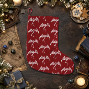 Keltischer Stammesdrache Rot Weiß Kleiner Weihnachtsstrumpf