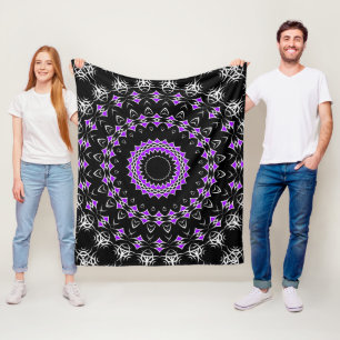 Keltischer Stammesmandala (Lila) Fleecedecke