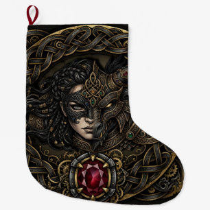 Keltischer Steampunk-Krieger. Großer Weihnachtsstrumpf