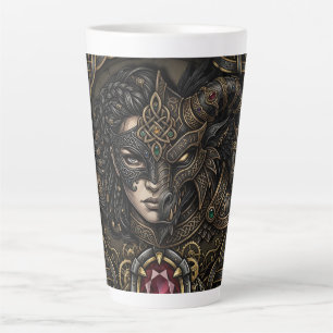 Keltischer Steampunk-Krieger.  Milchtasse