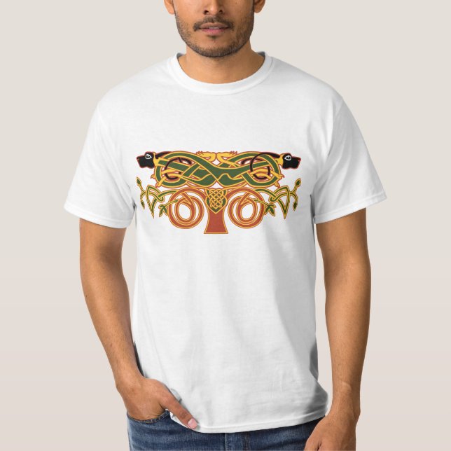 Keltischer T - Shirt des Mastiff-Knoten-2 (Vorderseite)