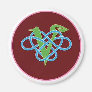 Keltischer veganer Polyamory Kreis Magnet