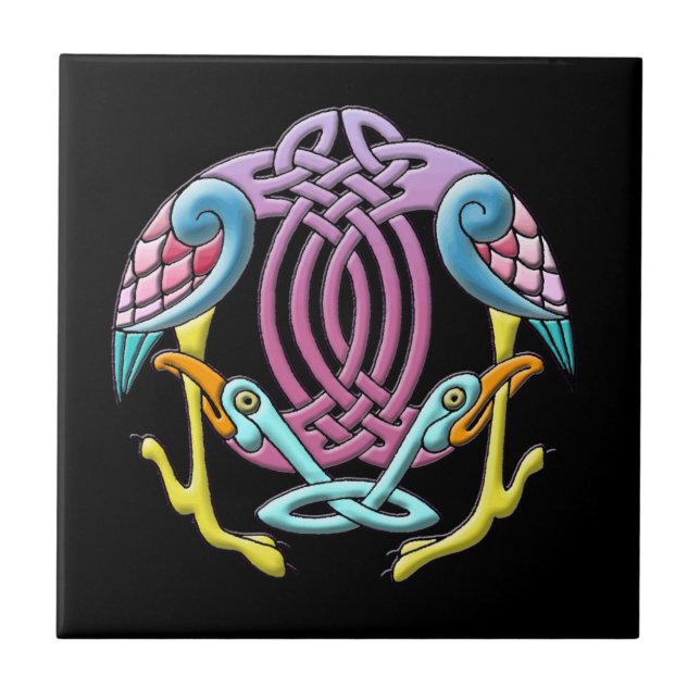 Keltischer Vogel Fliese (Vorderseite)