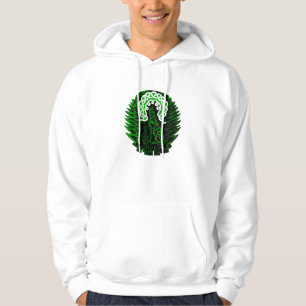 Keltischer Wolf/Mond, grün Hoodie