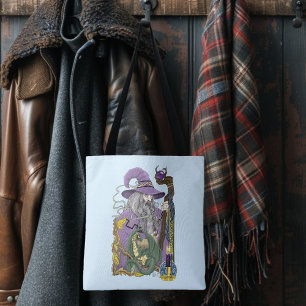 Keltischer Zauberer-Drache Fantasy Lila Tasche