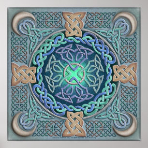 Keltisches Auge des WeltKunst-Plakats Poster