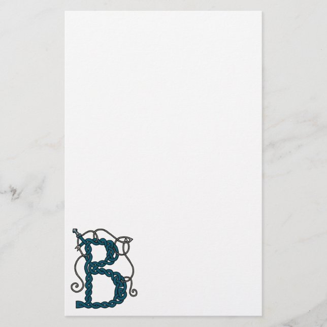 Keltisches Briefpapier des Buchstaben B (Vorderseite)