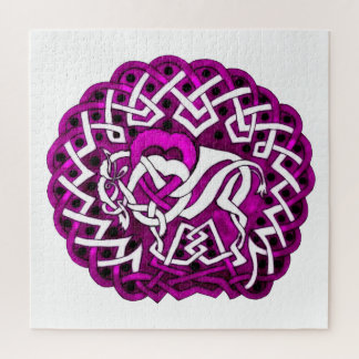 Keltisches Buffalo/Bison-Flechtwerk in Rosa