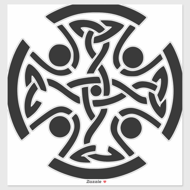 Keltisches Christliches Kreuz Aufkleber (Blatt)