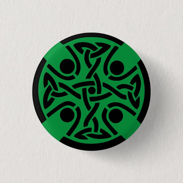 Keltisches Christliches Kreuz Button (Vorderseite)