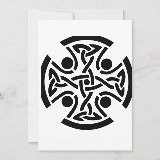 Keltisches Christliches Kreuz Einladung (Vorderseite)