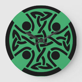 Keltisches Christliches Kreuz Große Wanduhr