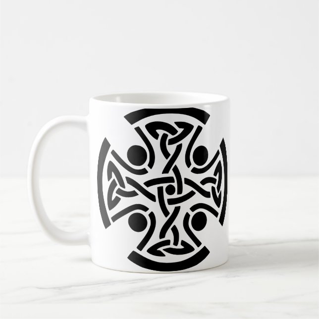 Keltisches Christliches Kreuz Kaffeetasse (Links)