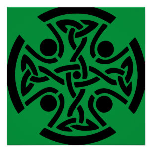 Keltisches Christliches Kreuz Poster