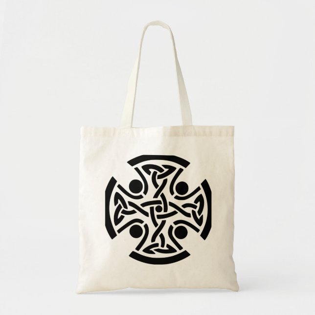 Keltisches Christliches Kreuz Tragetasche (Vorne)