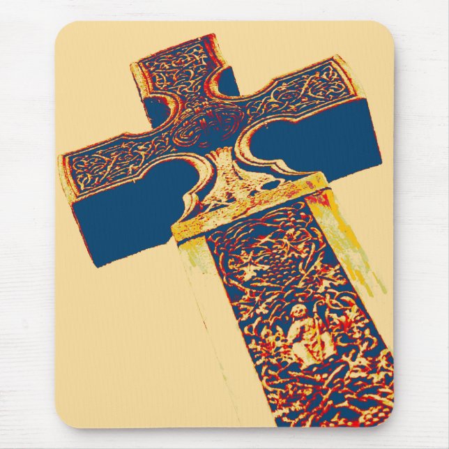 Keltisches Cross Grunge Mouse Pad Mousepad (Vorne)