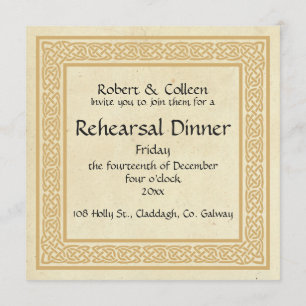 Keltisches Design Hochzeitsprobe Dinner Einladung