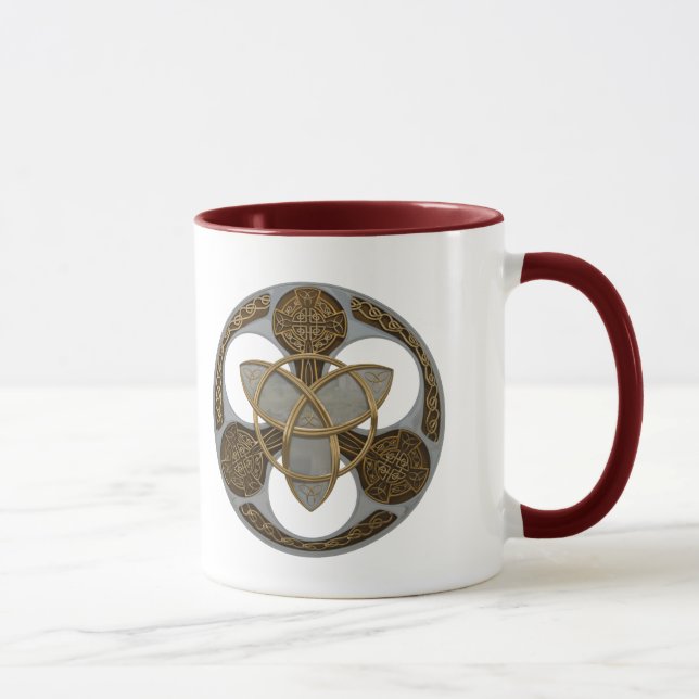 Keltisches Dreiheits-Schild Tasse (Rechts)