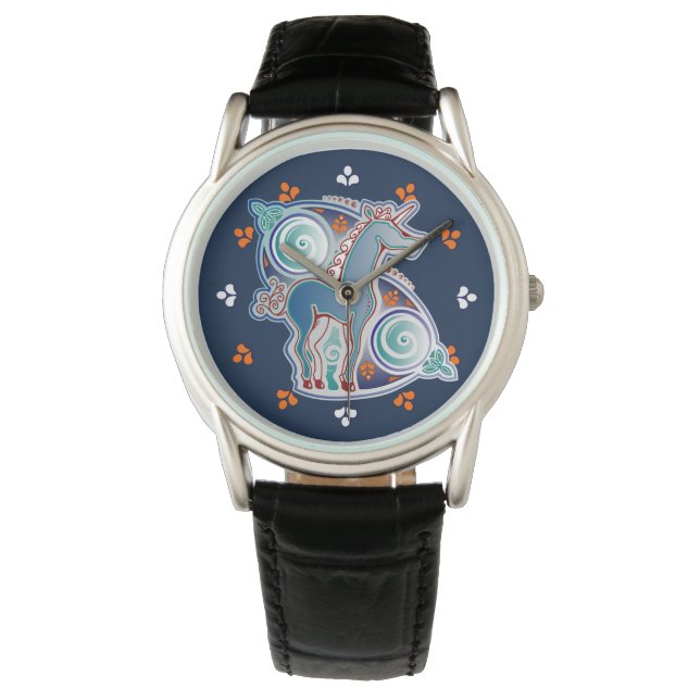 Keltisches Einhorn Armbanduhr (Vorderseite)