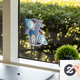 Keltisches Einhorn Fensteraufkleber