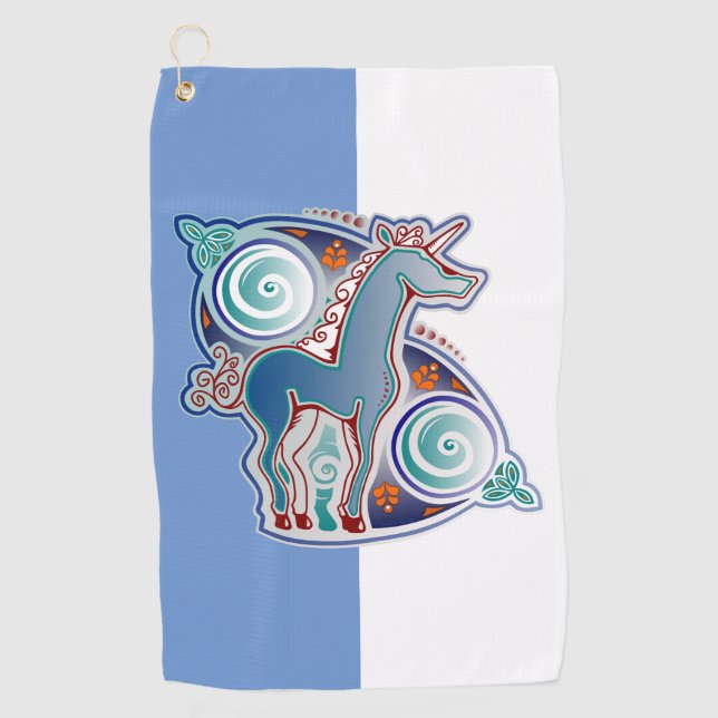 Keltisches Einhorn Golfhandtuch (Vorderseite)