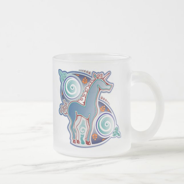 Keltisches Einhorn Mattglastasse (Rechts)