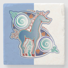 Keltisches Einhorn Steinuntersetzer