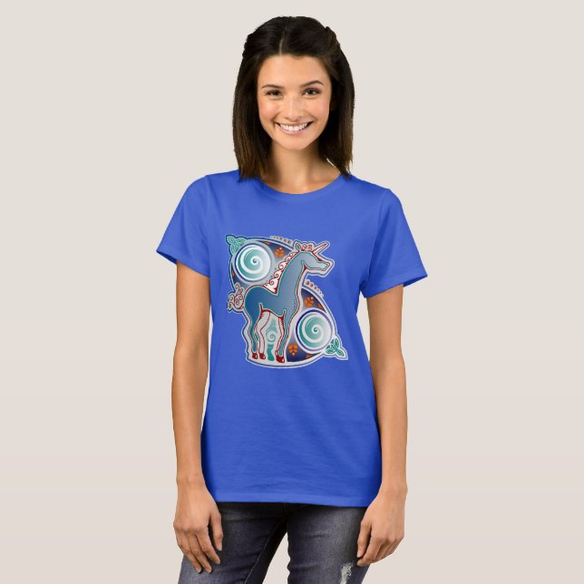Keltisches Einhorn T-Shirt (Vorne ganz)