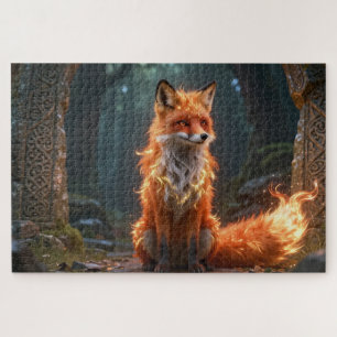 Keltisches Geisttier-Fuchs-Jigsaw-Puzzle