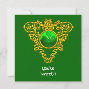 KELTISCHES HERZ MIT KLEEBLATT ST. PATRICK'S DAY PA EINLADUNG