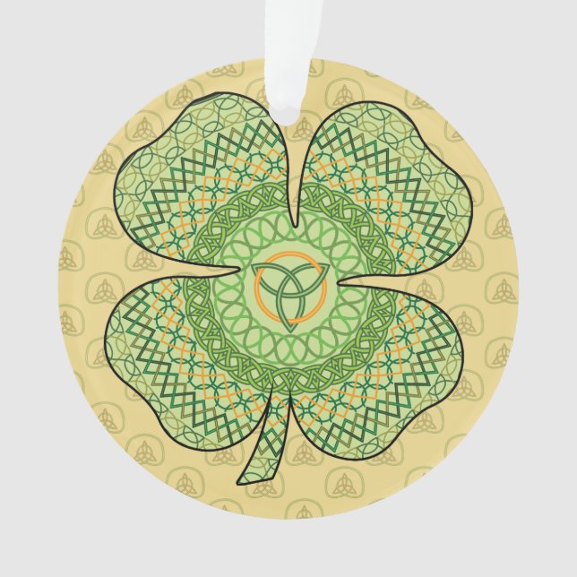 Keltisches Kleeblatt Akryler Ornament (Vorderseite)