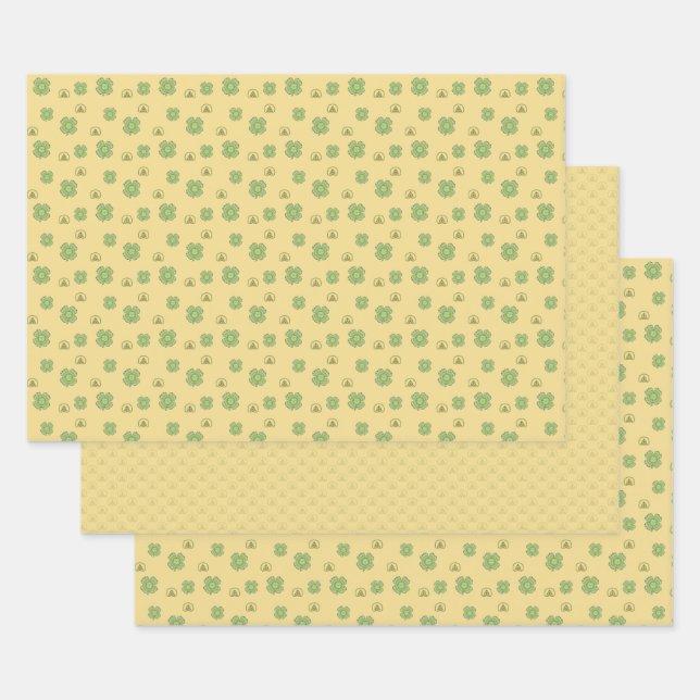 Keltisches Kleeblatt Wrapping Paper Set Geschenkpapier Set (Set)