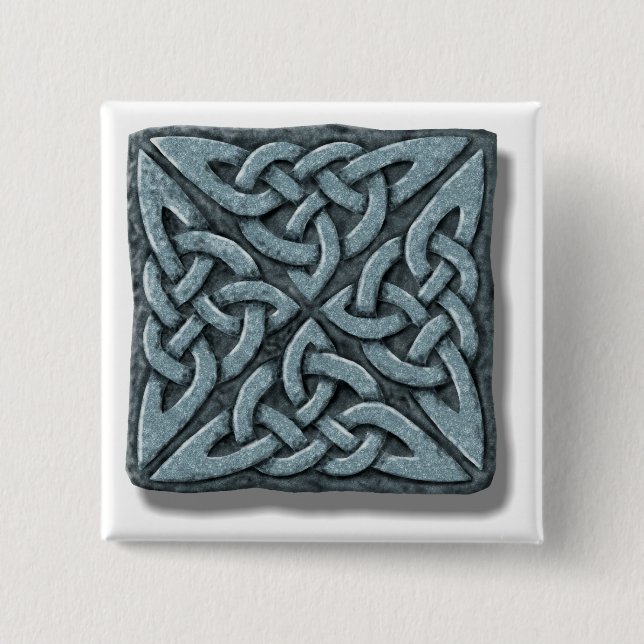 Keltisches Knoten-4-Quadrat-Stein Button (Vorderseite)