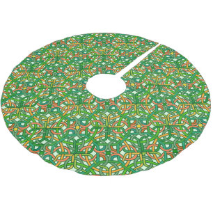 Keltisches Knoten-Irisches Flechtmuster Grün Hübsc Polyester Weihnachtsbaumdecke