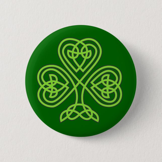 keltisches Knoten-Kleeblatt Button (Vorderseite)