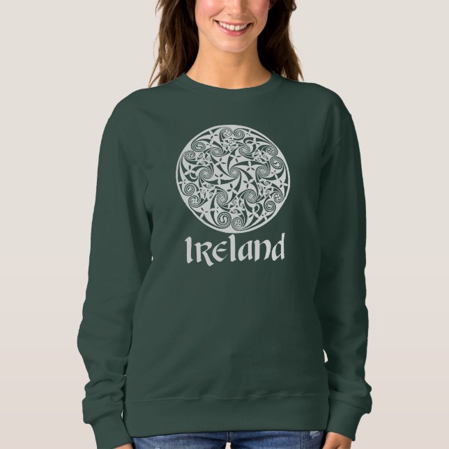Keltisches Knoten-Medaillon-runder Entwurf, Sweatshirt (Vorderseite)