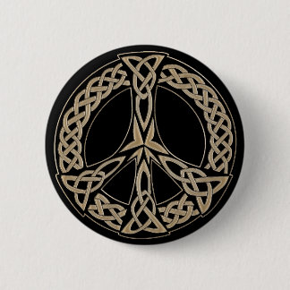 Keltisches Knoten-Muster-Friedenszeichen Button
