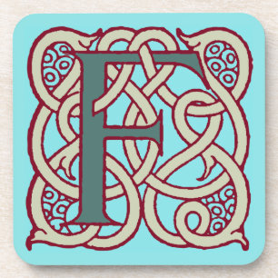 Keltisches Knotenmuster Anfangsbuchstabe Monogramm Untersetzer