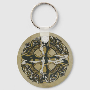 Keltisches Kreuz Bodhran Schlüsselanhänger