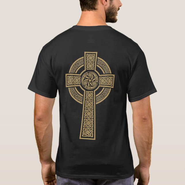 Keltisches Kreuz durch Bannigan Artworks T-Shirt (Rückseite)