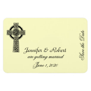 Keltisches Kreuz in Schwarzwald Save the Date Magnet