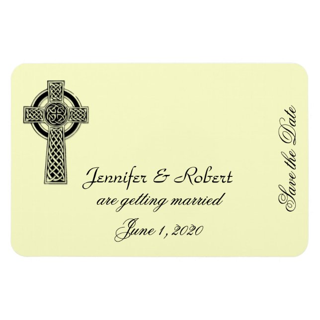 Keltisches Kreuz in Schwarzwald Save the Date Magnet (Horizontal)
