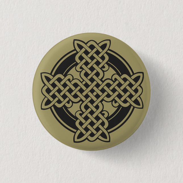 Keltisches Kreuz-Knopf Button (Vorderseite)