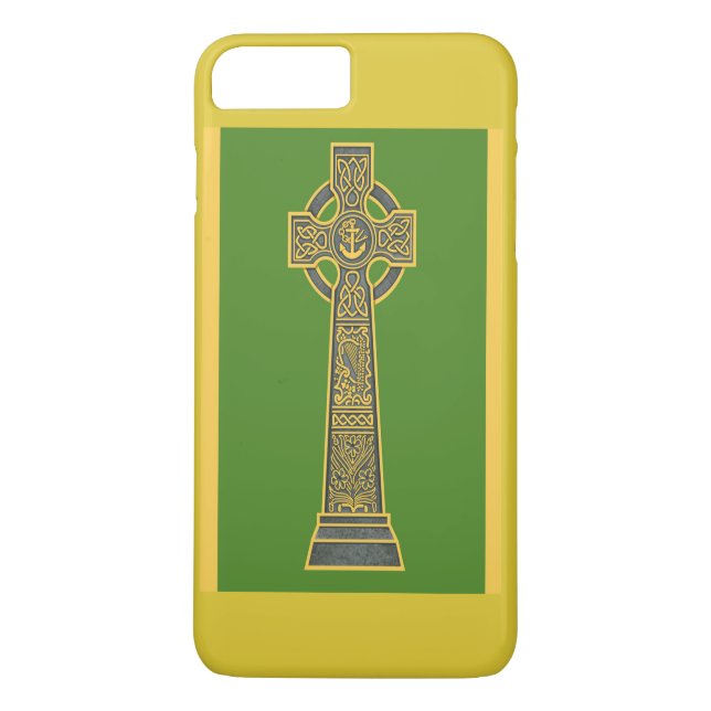 Keltisches Kreuz mit Harfe Case-Mate iPhone Hülle (Rückseite)