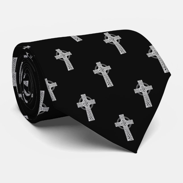 Keltisches Kreuz-Muster-Krawatte Krawatte (Gerollt)