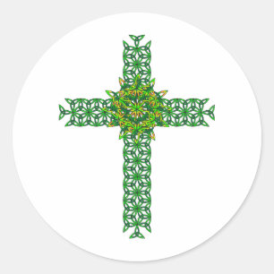 Keltisches Kreuz Runder Aufkleber
