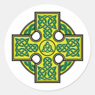 keltisches Kreuz Runder Aufkleber