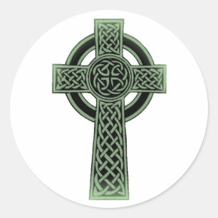 Keltisches Kreuz Runder Aufkleber