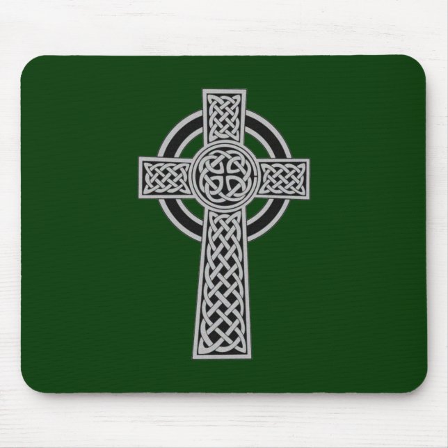 Keltisches Kreuz - Silber Mousepad (Vorne)