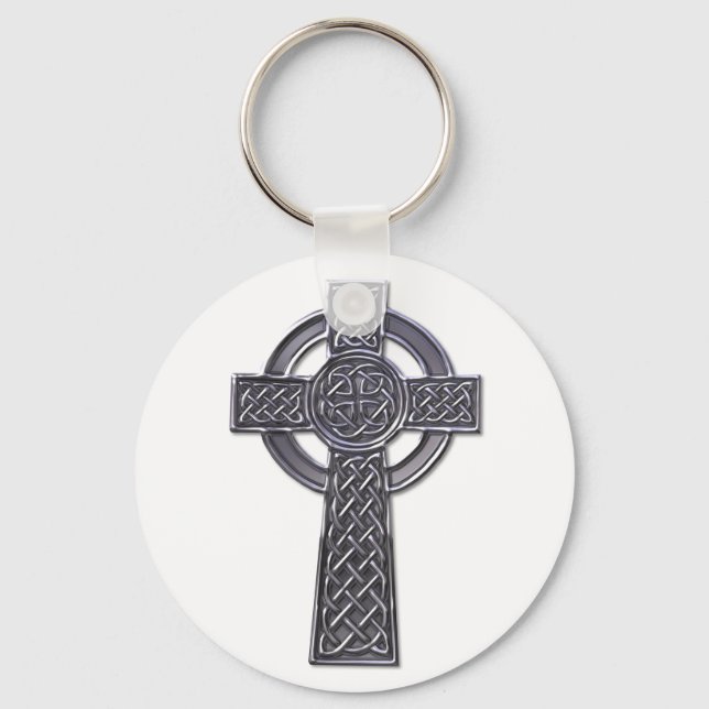 Keltisches Kreuz - Silber Schlüsselanhänger (Vorderseite)
